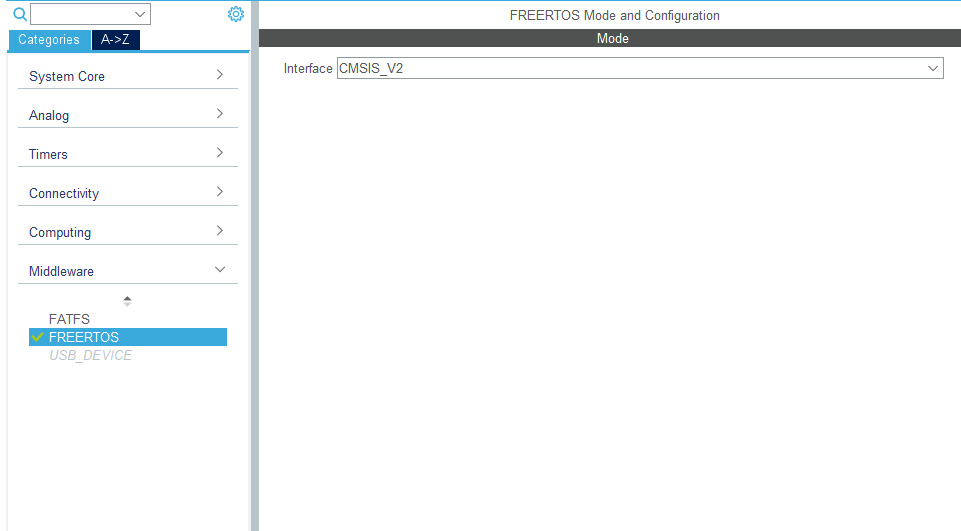 Использование FreeRTOS в STM32CubeMx.