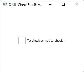 QML default checkbox