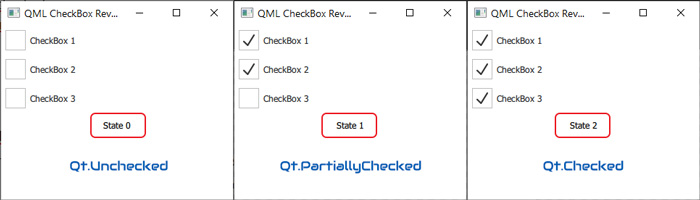 QML Checkbox список