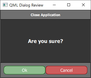 QML Dialog кастомизация