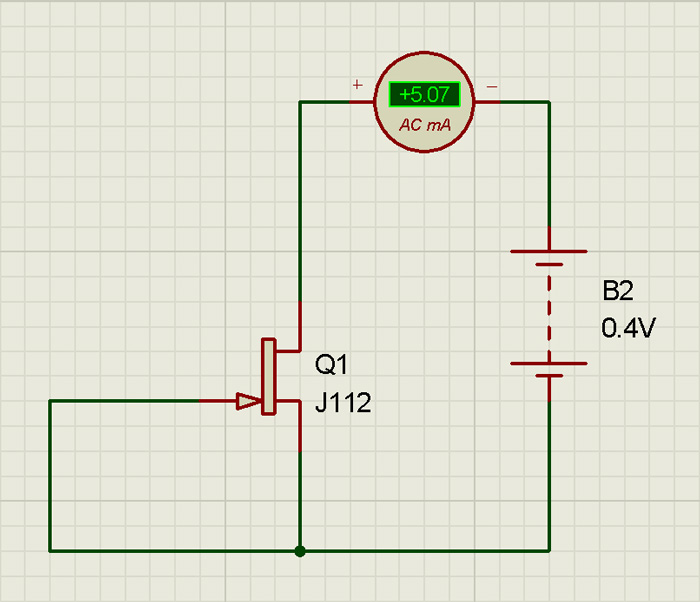 Полевой транзистор с управляющим p-n переходом. Пример.