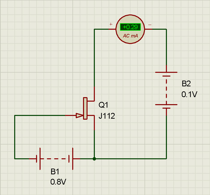 JFET транзистор. Пример.