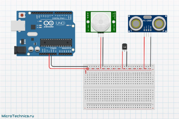 Arduino breadboard. Макетная плата для Ардуино.